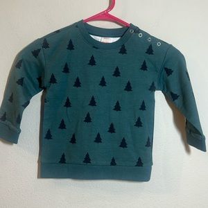 Hanna Andersson Christmas Pine Evergreen Tree Sweater Sweatshirt 90 cm / 3T